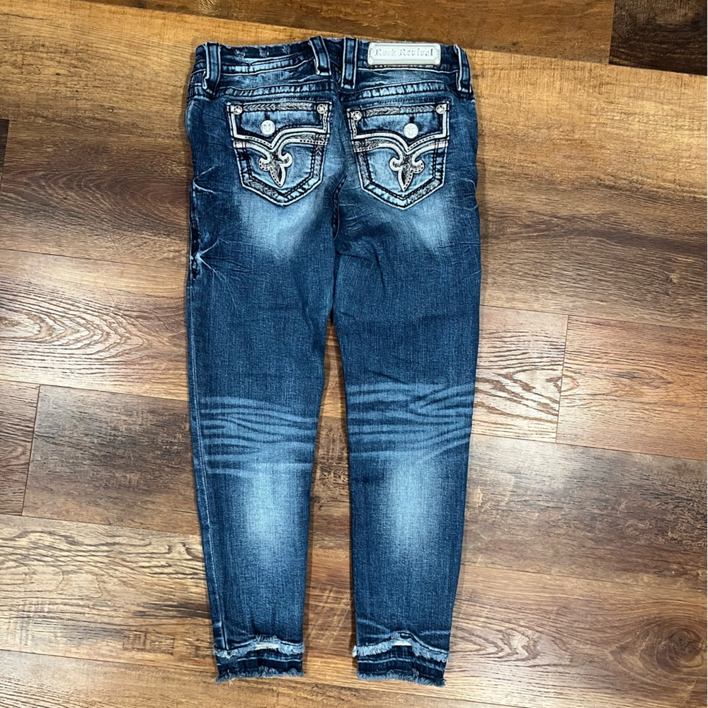 Rock Revival Dark Blue Jeans Betty Mid Rise Ankle Skinny 27